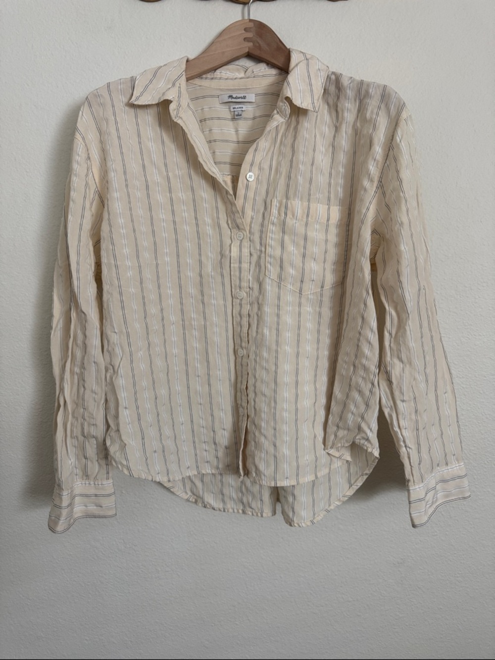 Madewell Yellow Button-Down Shirt